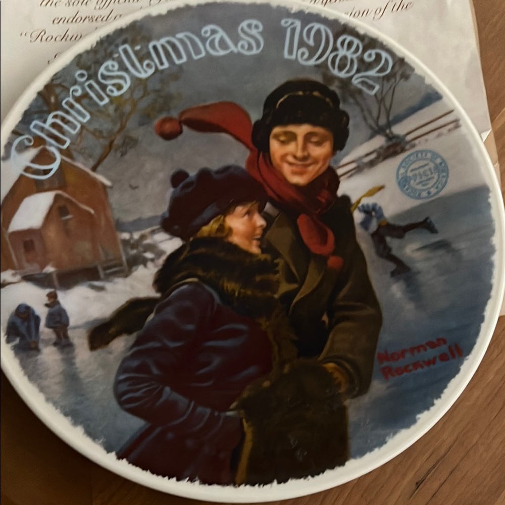 Norman Rockwell Christmas 1982 Collector's Plate